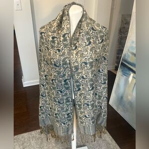 Pashmina & silk Paisley Wrap Scarf